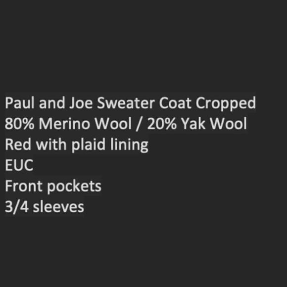 Paul and Joe Sweater Coat Cropped - Picture 7 of 7